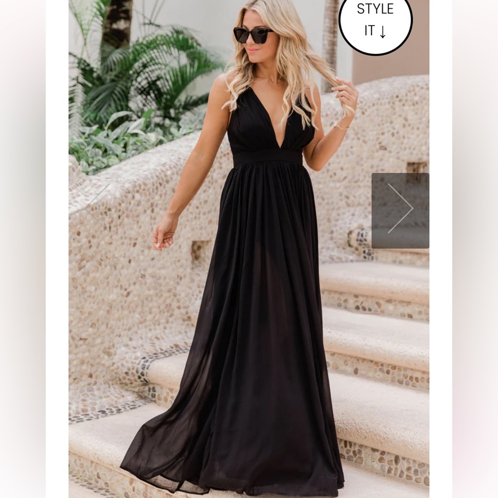 Black maxi dress